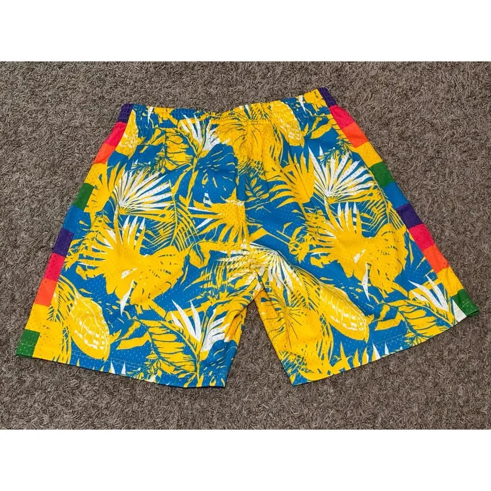 Denver Nuggets Mitchell & Ness Tropical Floral NBA HWC Shorts Mens L NWOT
